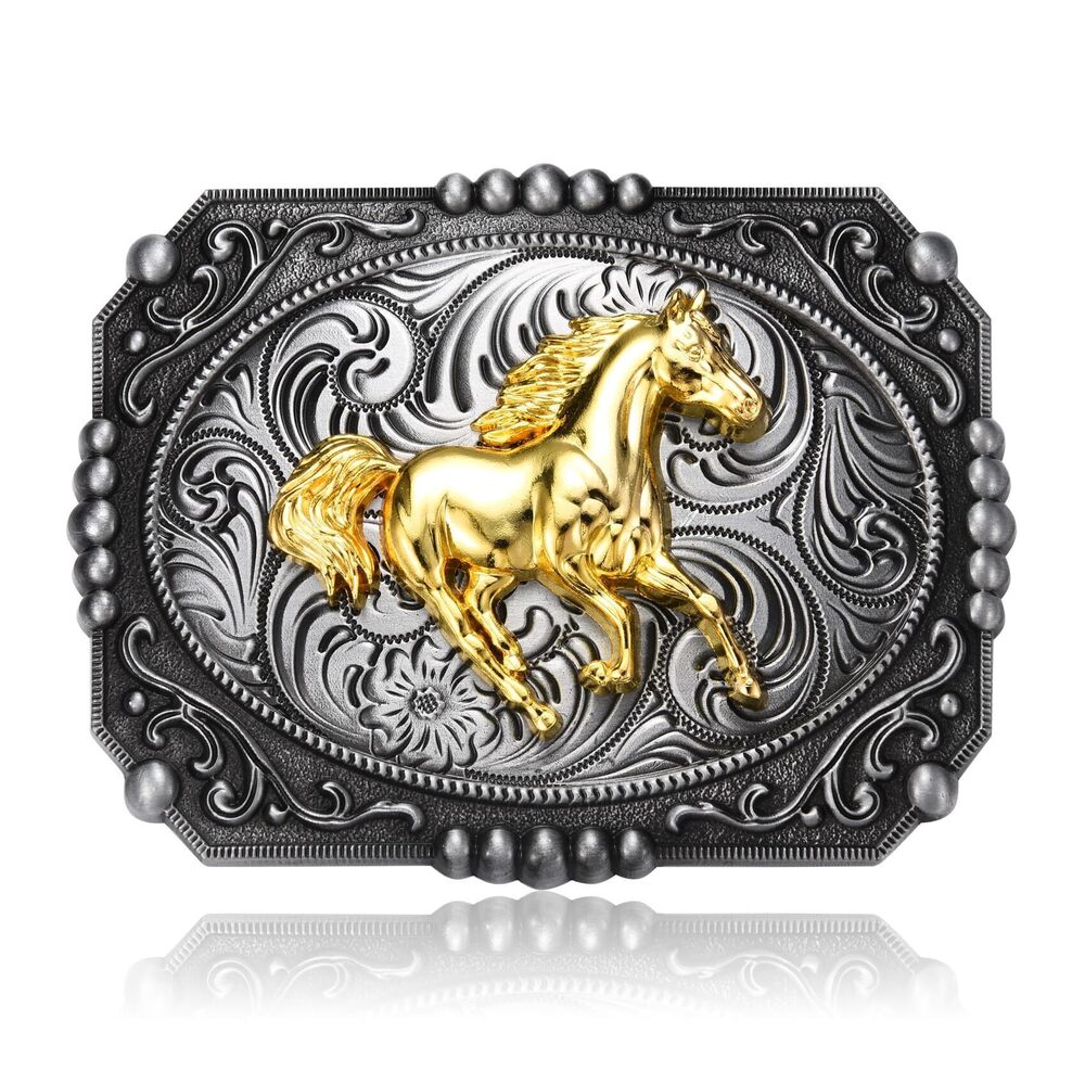 6665 Horse Belt Buckle Teens, Vintage Antique Horse Solid Metal Belt